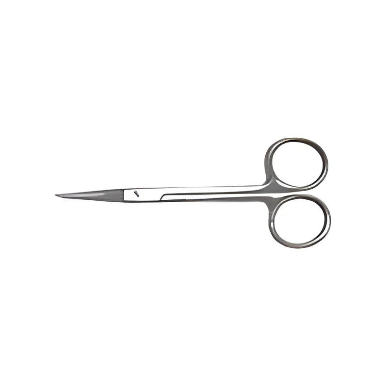 Curved 3.5-inch stainless steel Iris scissors