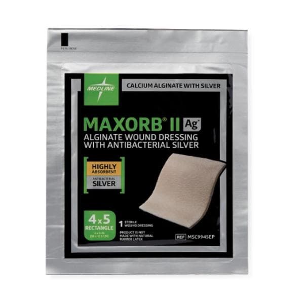 Medline Maxorb II Ag calcium alginate dressing with silver