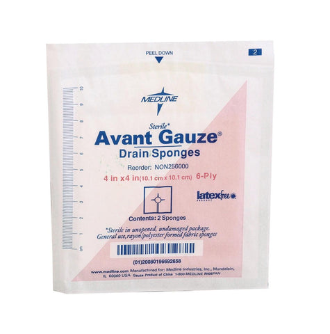 Medline NON256000 sterile 4 × 4 inch drain sponge