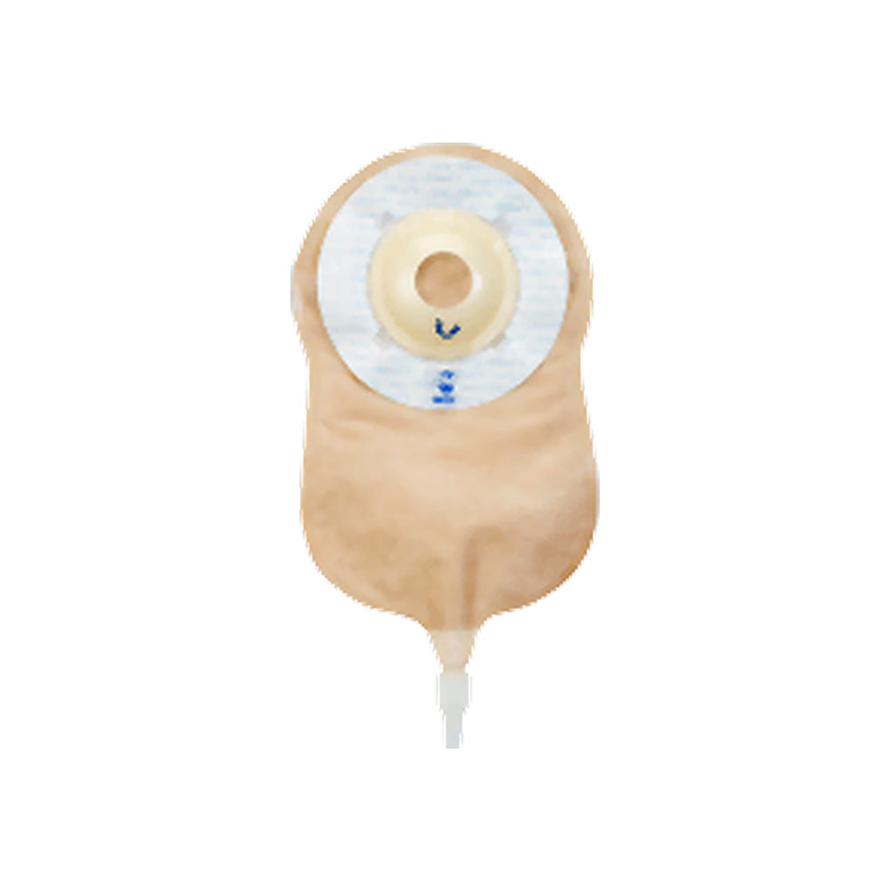 Marlen UltraLite shallow-convex urostomy pouch, Skin Shield barrier, 1¾ in opening