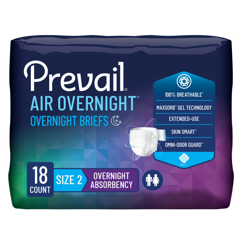 Prevail Air Overnight Stretchable Briefs package