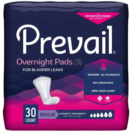 Prevail Overnight Bladder Control Pads PVX-120 package