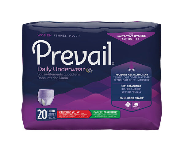 Prevail Maximum Absorbency Protective Underwear for Women package