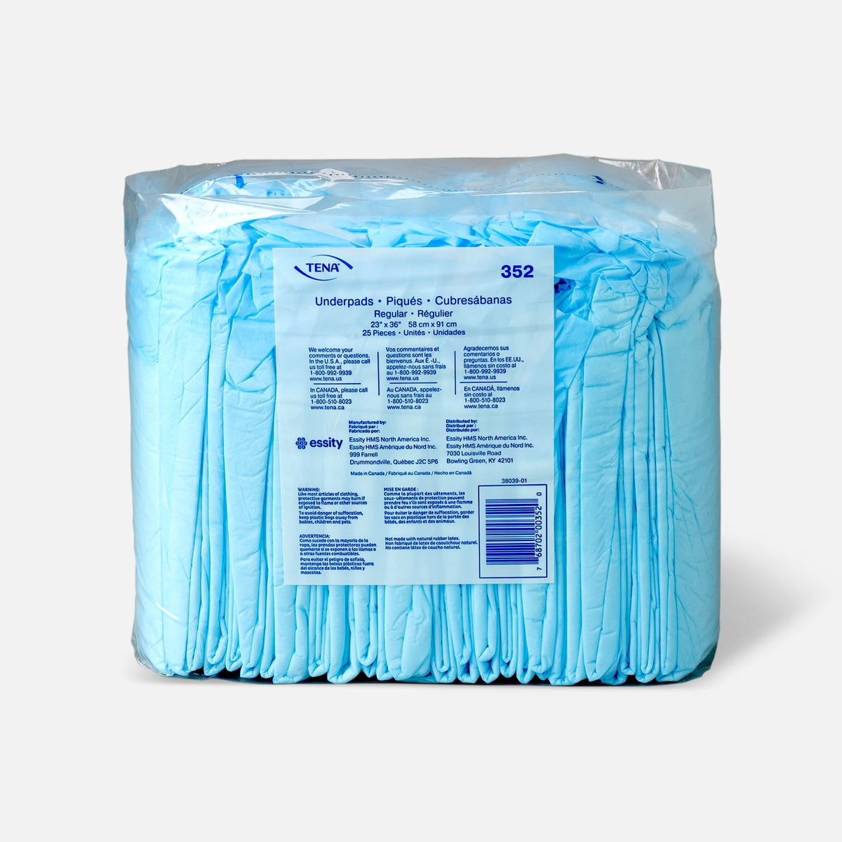 TENA Regular Underpads #352 – 23 × 36 in