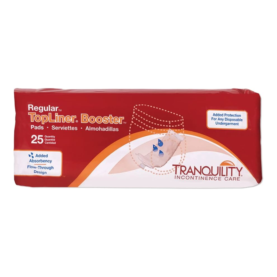Tranquility TopLiner Regular Booster Pads — 25-pad package