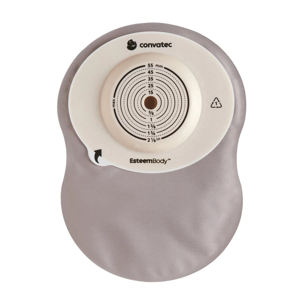 ConvaTec Esteem Body one-piece soft convex ostomy pouch