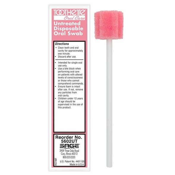 Toothette Untreated Oral Swabs — Case of 1,000