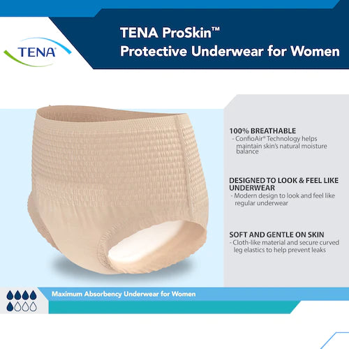 TENA ProSkin™ Incontinence Underwear for Women with Maximum Absorbency