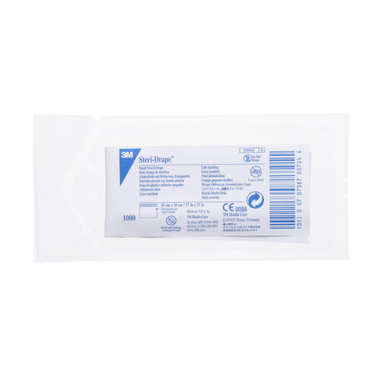 3M Steri-Drape 1000 small towel drape, 45 × 30 cm, individual sterile package; listing sold as a box of 10