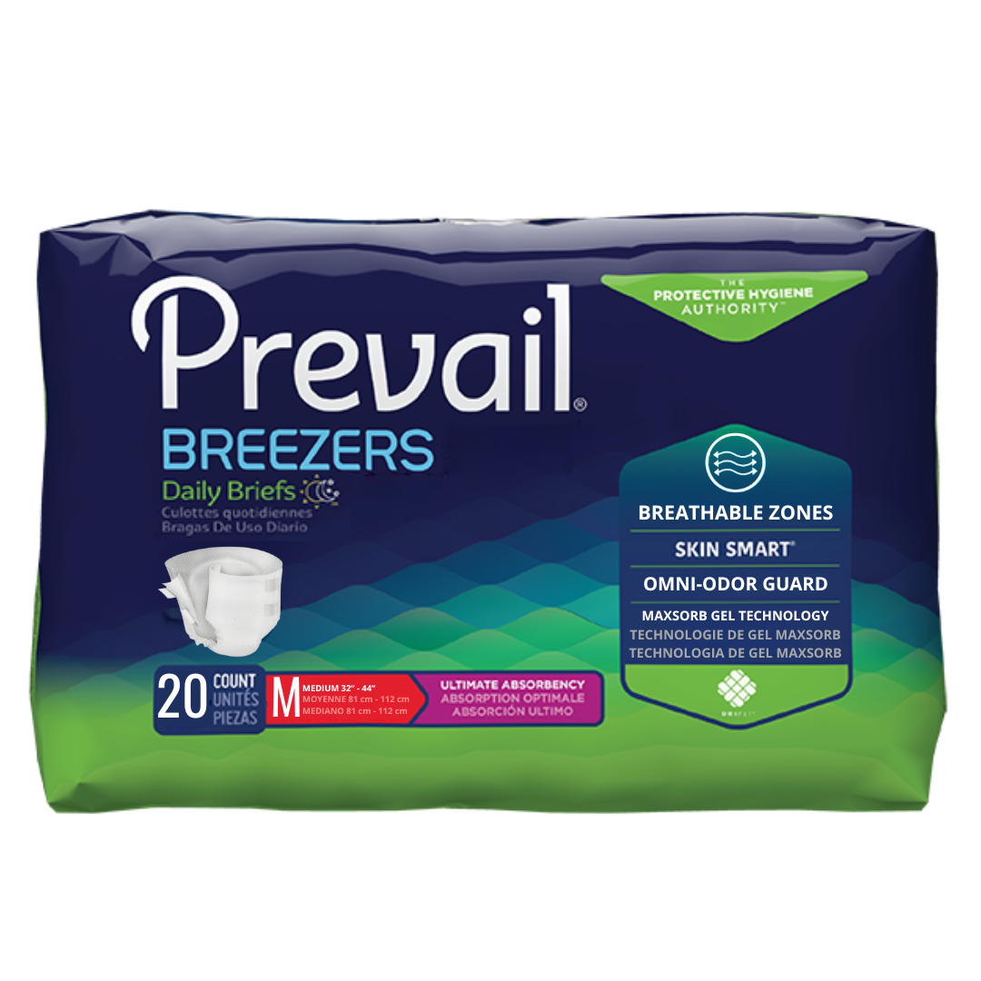 Prevail Breezers Ultimate Absorbency Briefs package