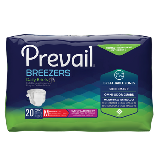 Prevail Breezers Ultimate Absorbency Briefs package