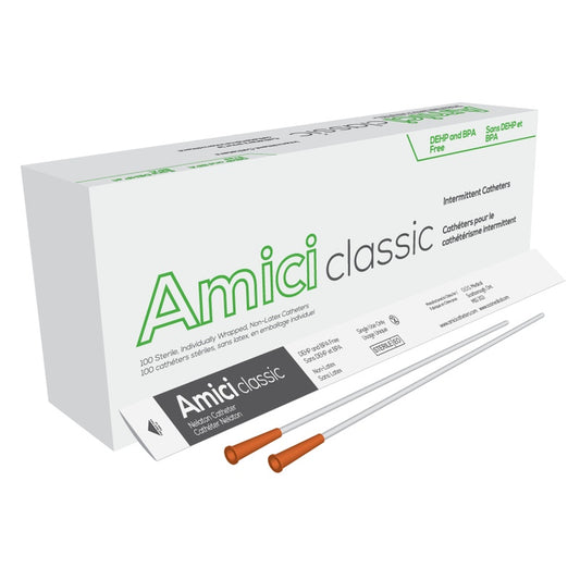 Amici Classic Male Intermittent Catheter — 16 French, 16 in, Box of 100 product image