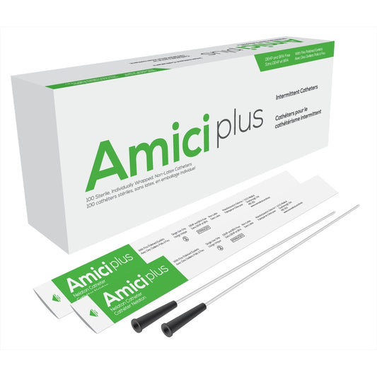 Amici Plus Nelaton intermittent catheter, 10 French, SKU 5910