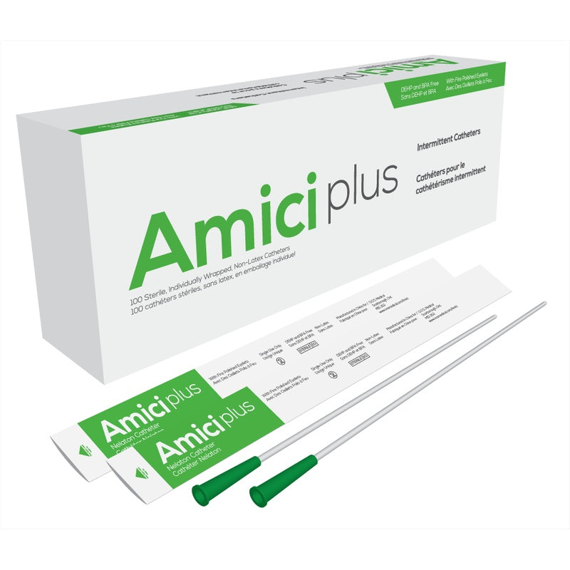Amici Plus Nelaton intermittent catheter, 14 French, SKU 5914