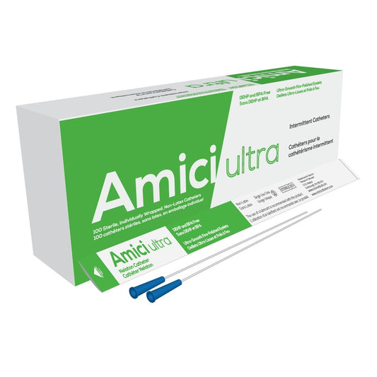 Amici Ultra Male Intermittent Catheter — 8 French, 16 in, Box of 100 product image