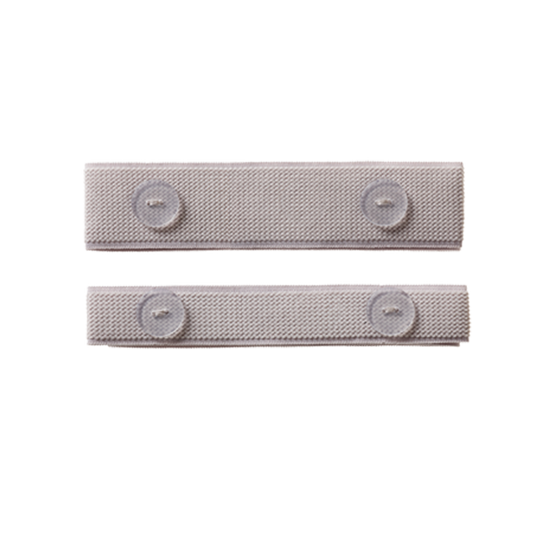Conveen fabric leg bag straps with button fasteners