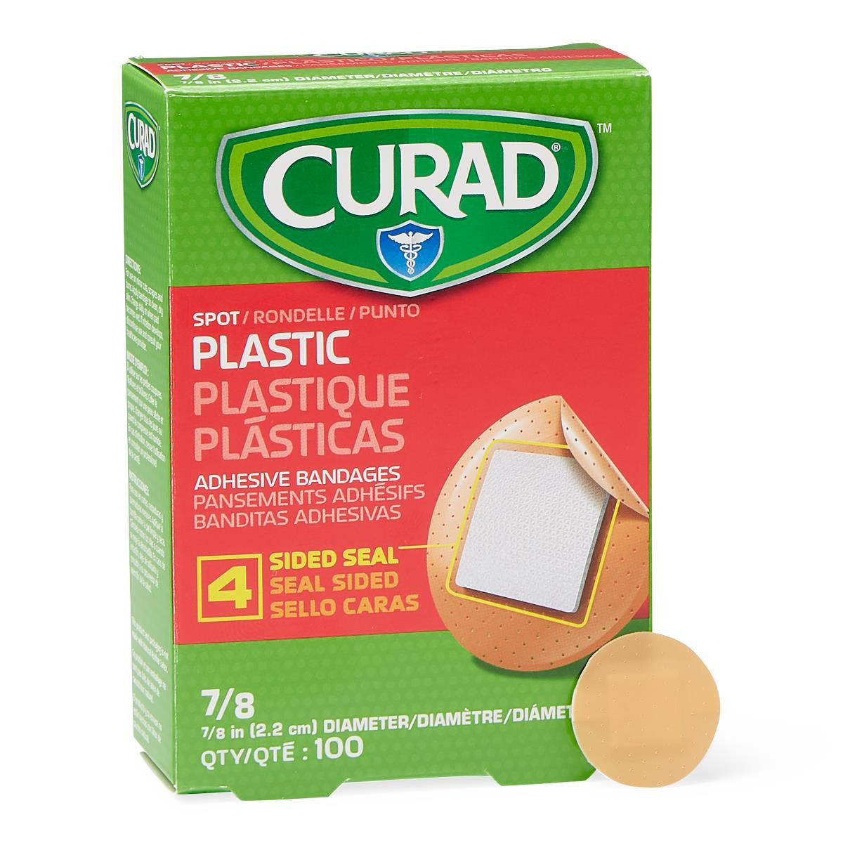 CURAD round plastic spot bandages