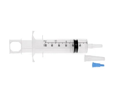 Medline DYND70642 60 mL feeding and irrigation syringe with adapters