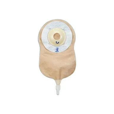 Representative Marlen UltraLite shallow convex urostomy pouch with Skin Shield barrier; 7/8 in opening