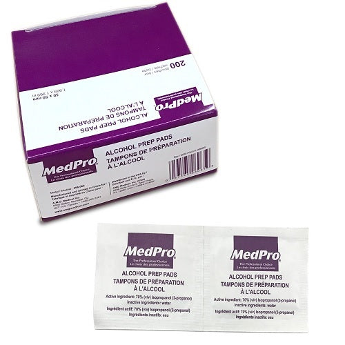 MedPro Alcohol Prep Pads box of 200