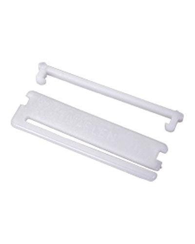 Marlen plastic clamp closure for reusable ostomy pouches