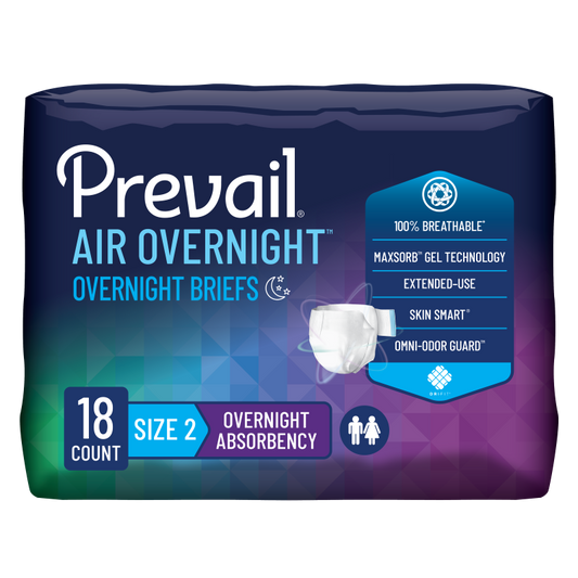 Prevail Air Overnight Stretchable Briefs package