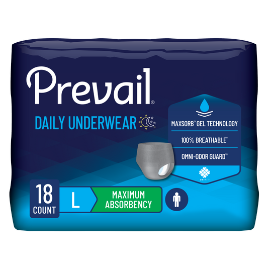 Prevail Maximum Absorbency Underwear for Men package