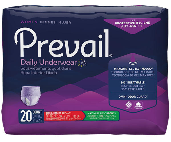 Prevail Maximum Absorbency Protective Underwear for Women package