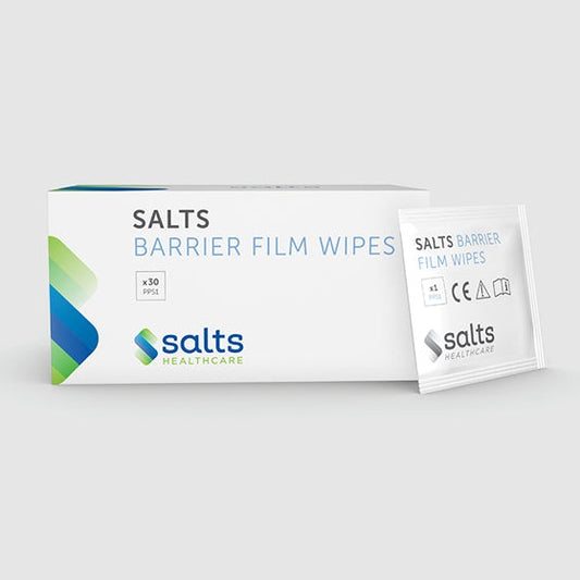 Salts barrier film wipes