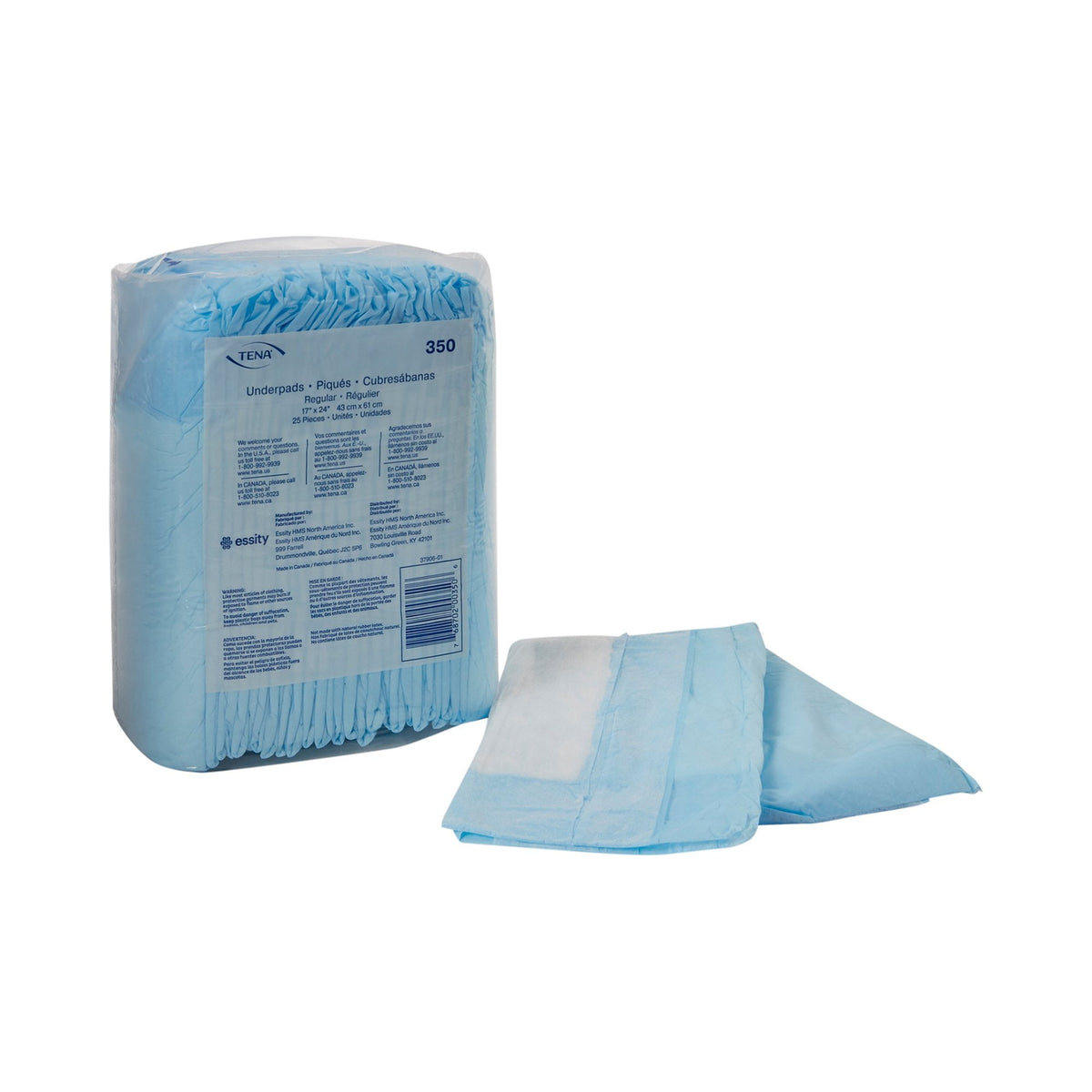 TENA Regular Underpads #350 – 17 × 24 in