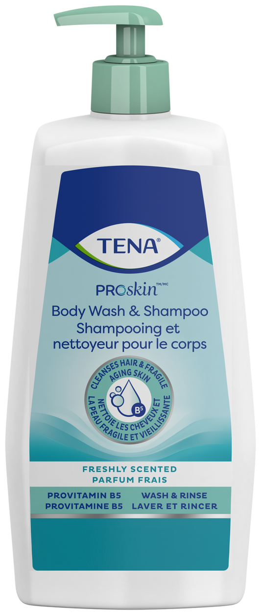 TENA ProSkin Body Wash & Shampoo Freshly Scented 500 mL front