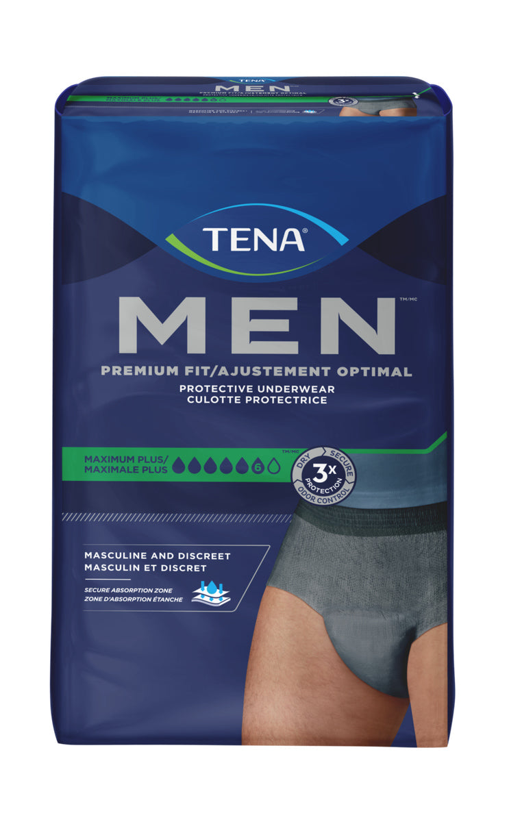 TENA Men Maximum Plus Protective Underwear current package