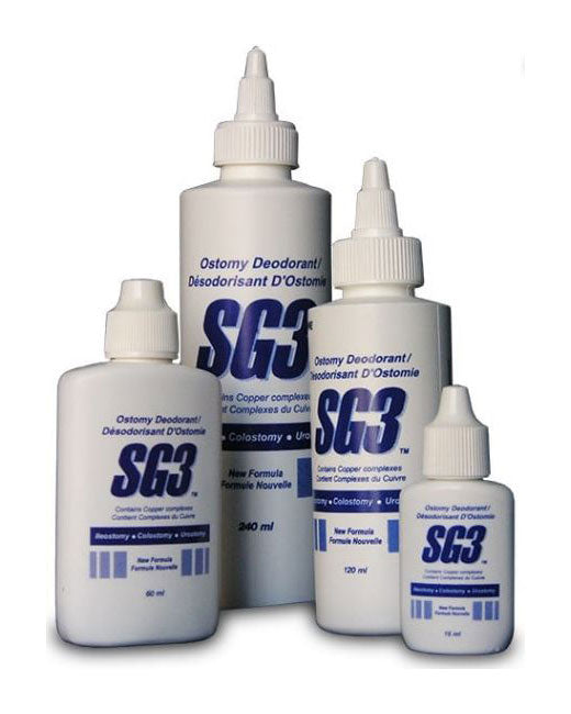 Attiva SG3 liquid ostomy deodorant in multiple sizes