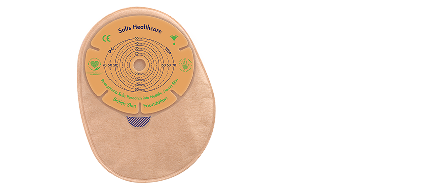 Salts Confidence Natural Advance one-piece closed ostomy pouch