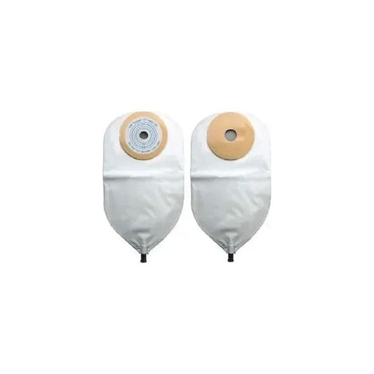 Representative Nu-Hope 24 oz urinary pouch; opening style and size may vary