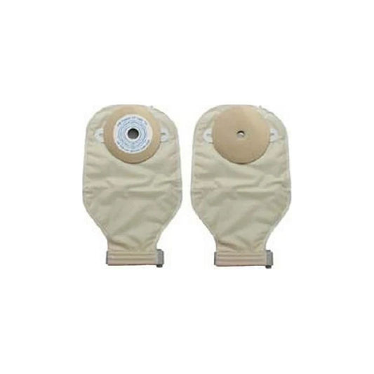 Representative Nu-Hope Nu-Flex clear drainable pouch; selected barrier contour and closure vary