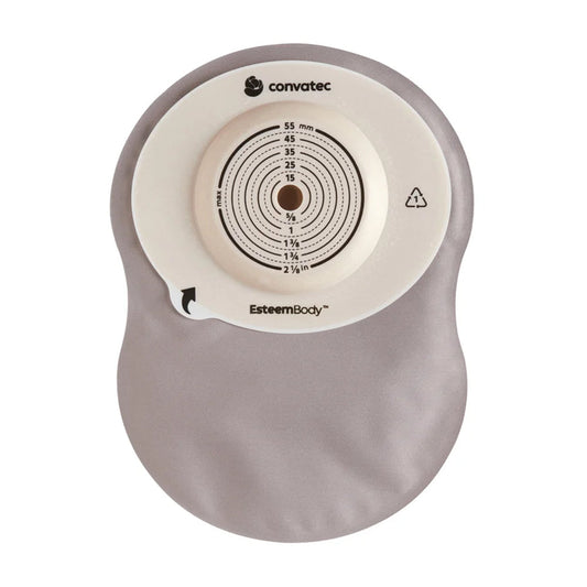 ConvaTec Esteem Body one-piece soft convex ostomy pouch