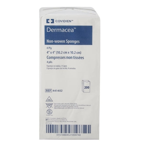 Dermacea non-sterile non-woven 4-ply gauze sponge package, 4 x 4 in