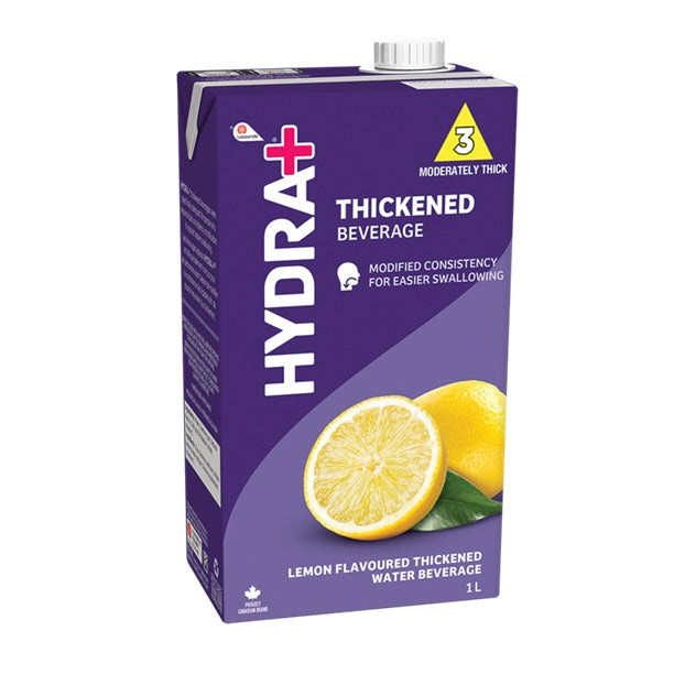 HYDRA+ Lemon Thickened Water, IDDSI Level 3 — 12 × 1 L