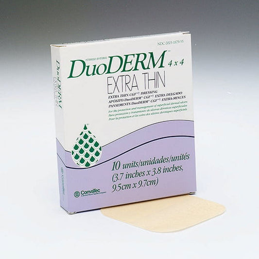 DuoDERM Extra Thin Hydrocolloid Dressings — 4 × 4 in, Box of 10